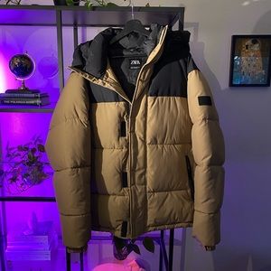Zara men’s Snow Puffer Jacket